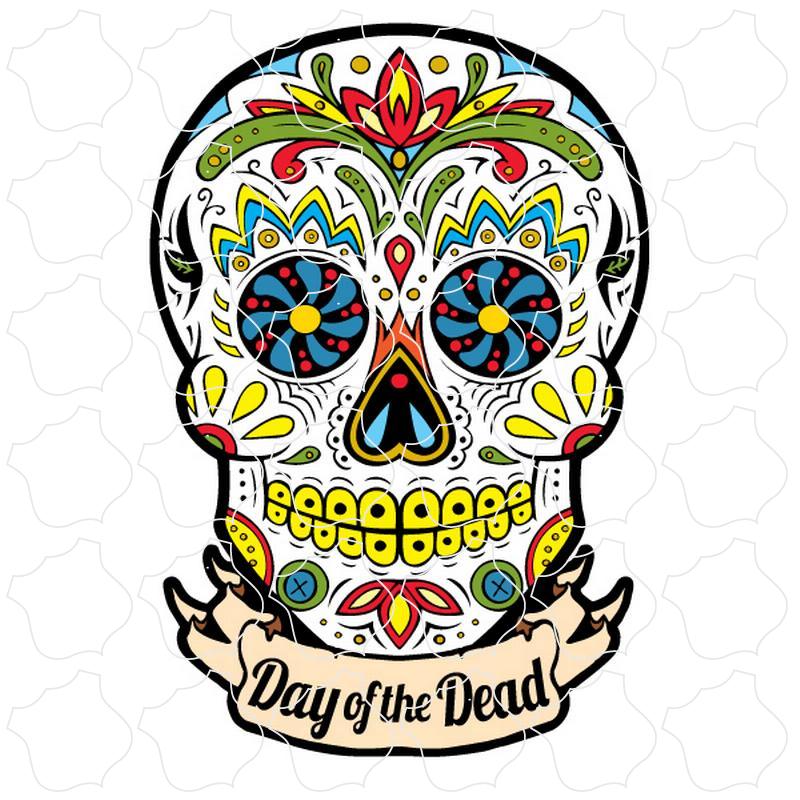 Day Of The Dead White Sugar Skull