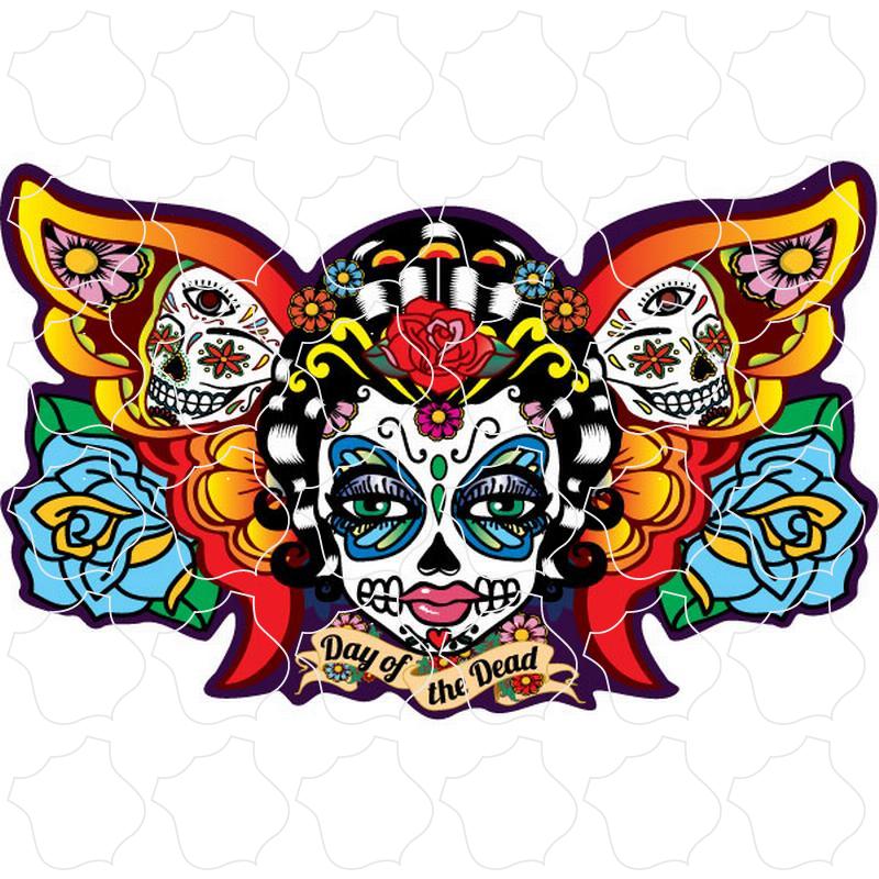 Day Of The Dead Butterfly Sugar Skull