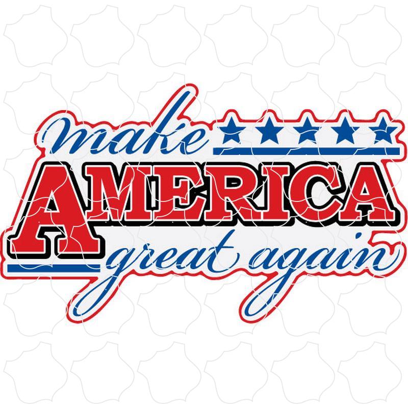 Novelty Make America Great Again - White Script Design