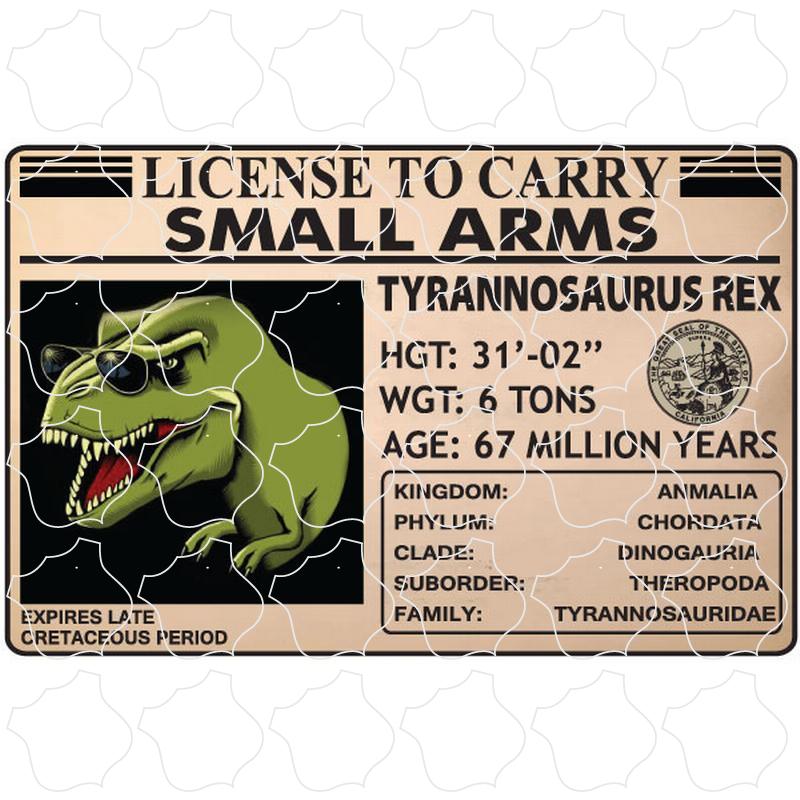 Novelty T Rex License