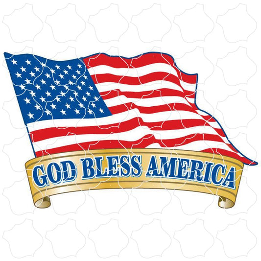 Novelty God Bless America Flag