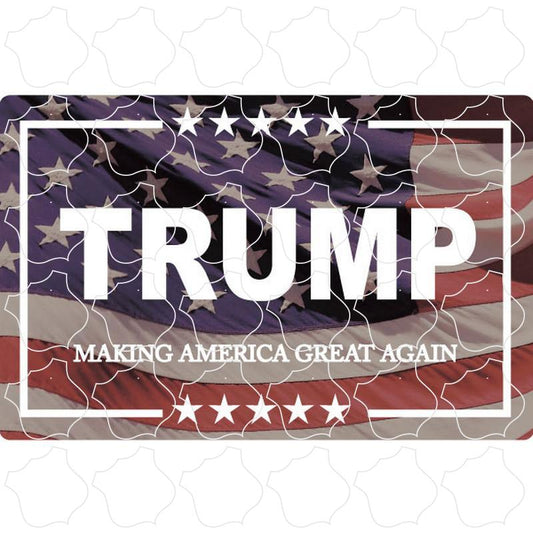 Novelty Trump Wavy Flag Making America Great Again