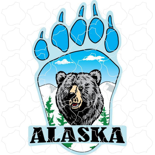 Alaska Alaska Bear Paw Bear Head Full Color