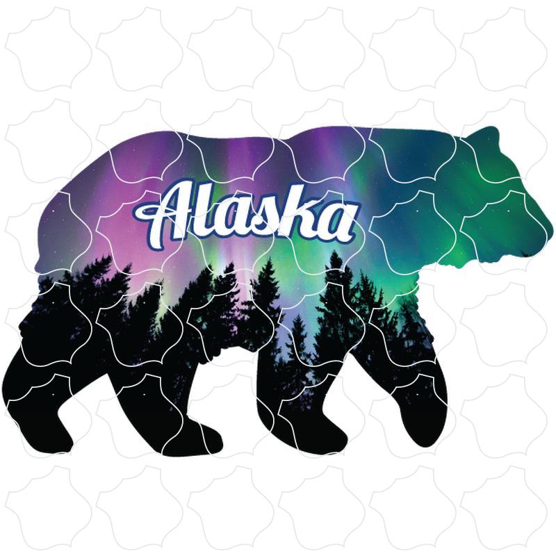 Northern Lights Bear Alaska Northern Lights Bear