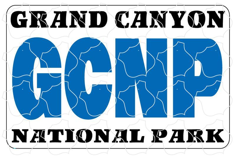 Grand Canyon Blue Letters Grand Canyon GCNP Fat Letters