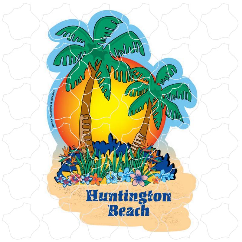 Huntington Beach Palms Sunset