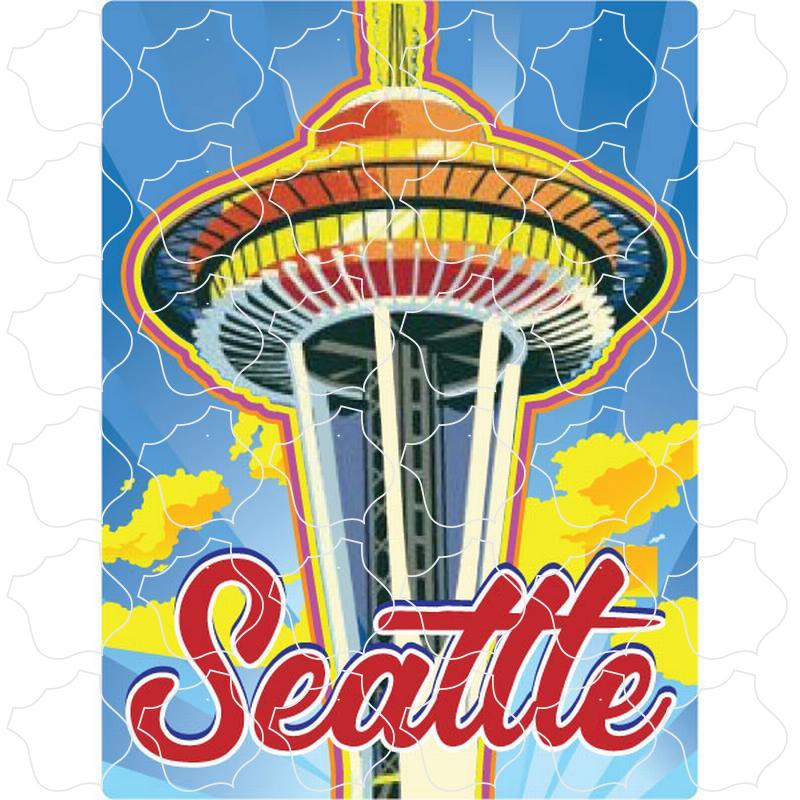 Seattle Space Needle Pop Art Design Seattle Space Needle PopArt Design