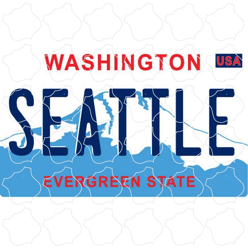 Washington License Plate Seattle, WA License Plate