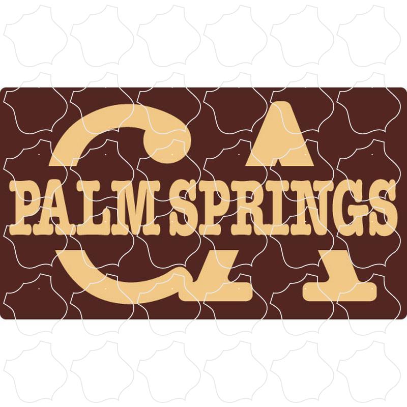 City State Brown Rectangle Palm Springs, CA City & State Brown Rectangle
