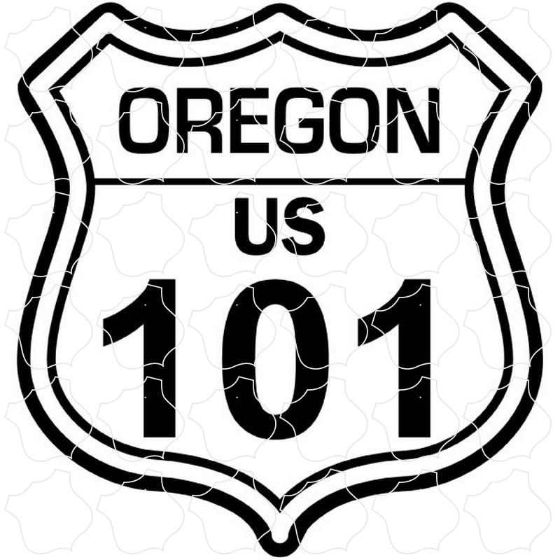Oregon US 101 Sign Shield