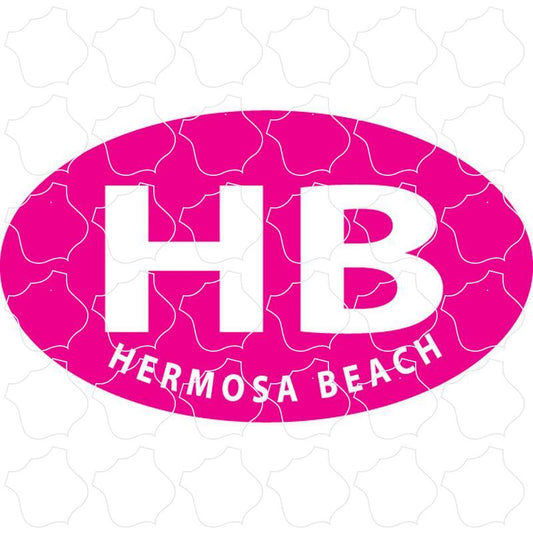 Hermosa Beach HB Pink Euro oval