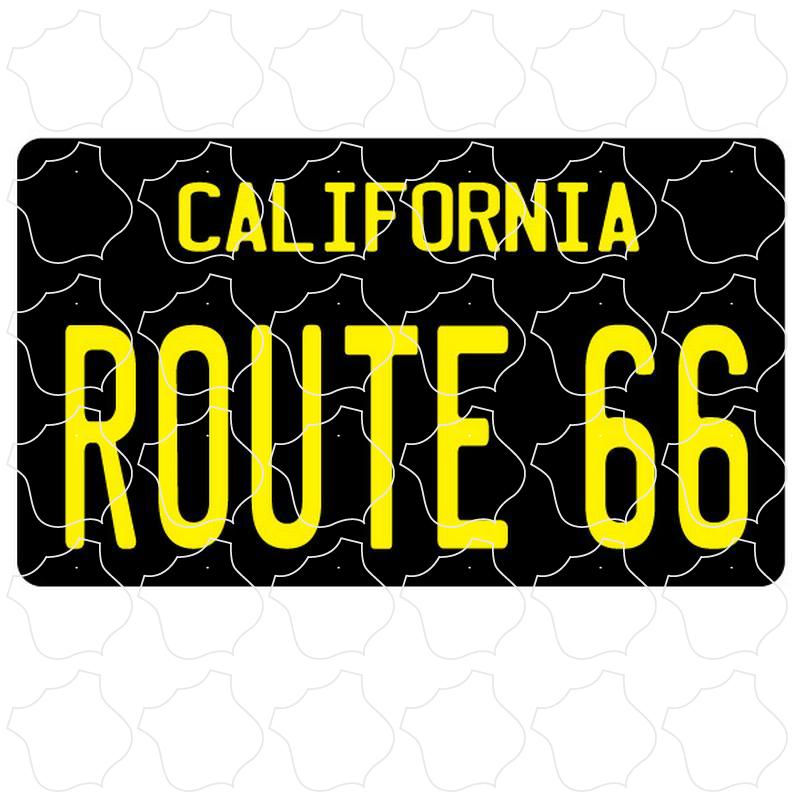 California Black License Plate