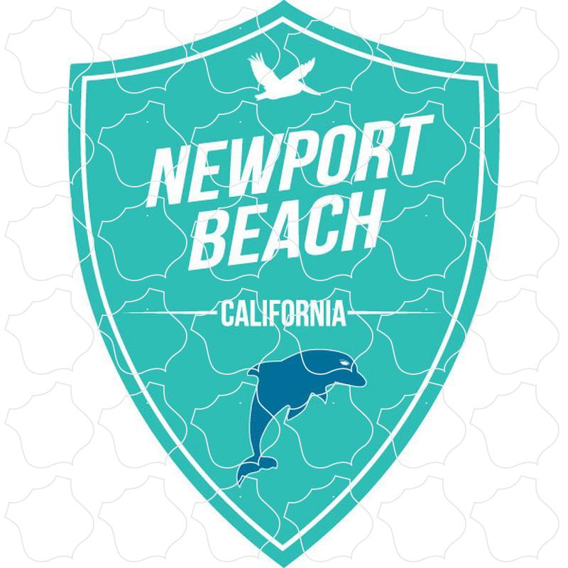 Newport Beach, CA Teal Dolphin Shield