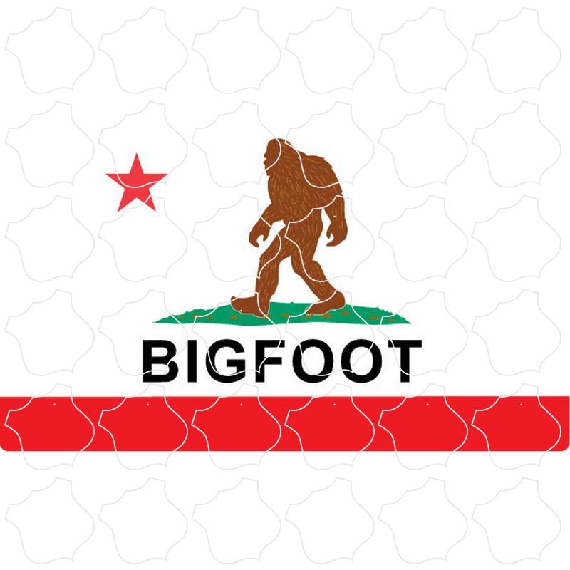 California California Bigfoot Flag