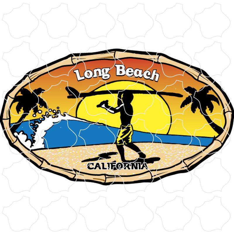 Long Beach Endless Summer Oval Bamboo Long Beach Endless Summer