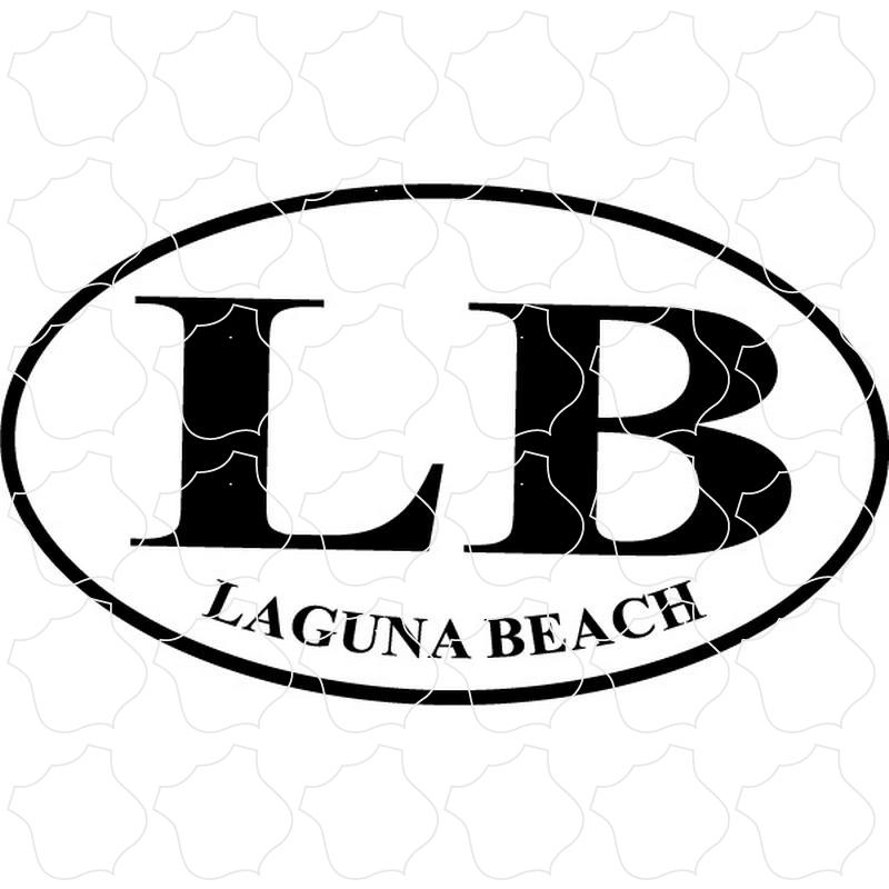 Laguna Beach Black & White Euro Oval