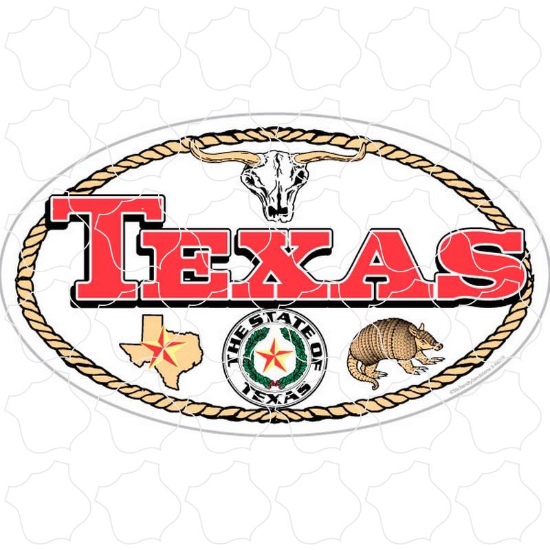 Texas Rope Icons Oval