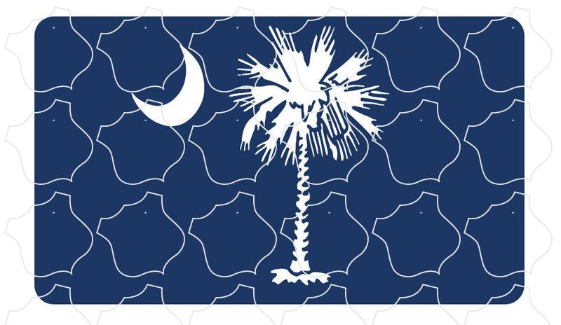 SC Flag Rectangle South Carolina Flag Blue/White Rectangle
