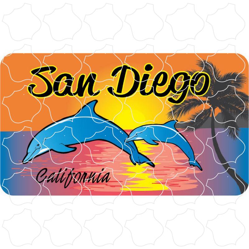 San Diego, CA Dolphin Sunset
