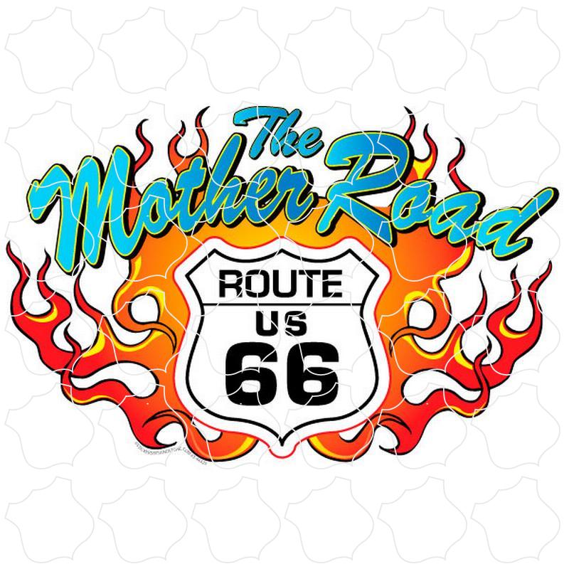 Route 66 Mother Road Flame