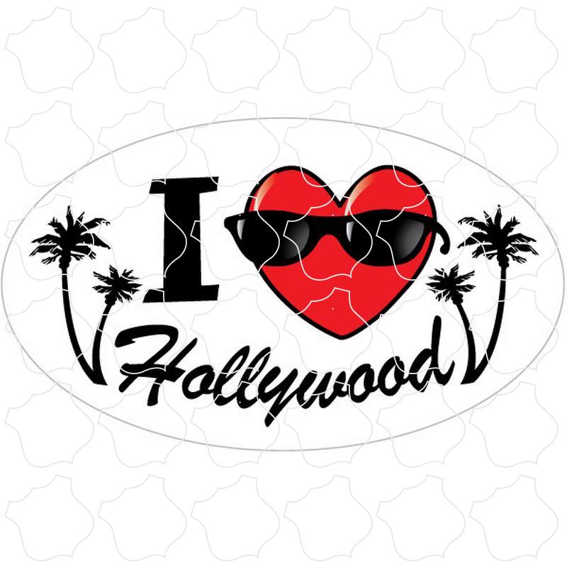 Hollywood I Heart Oval