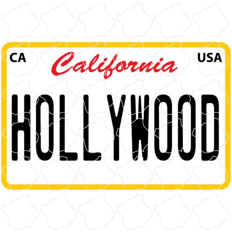 Hollywood License Plate