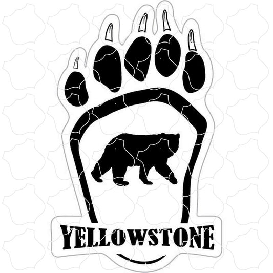 Bear Paw Print Yellowstone National Park Bear Paw Print