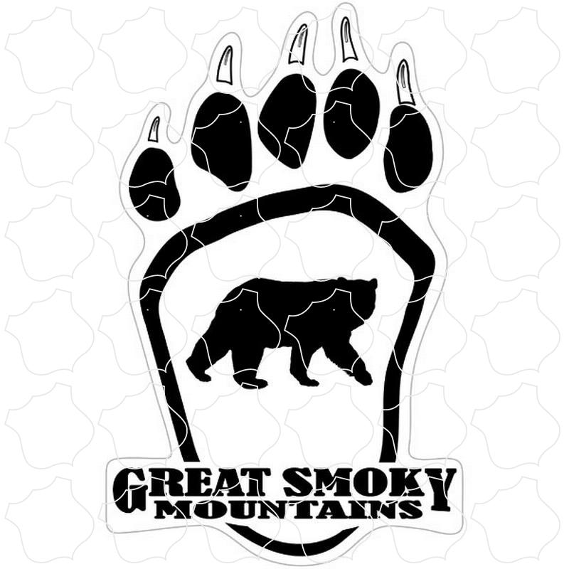 Great Smoky Mountains Bear Paw with Bear inside