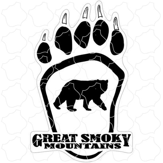 Great Smoky Mountains Bear Paw with Bear inside