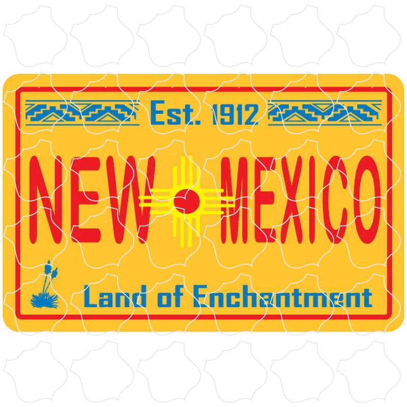 New Mexico New Mexico Yellow License Plate