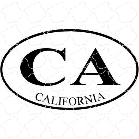 California Black & White Euro Oval