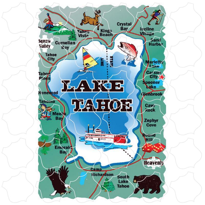 Lake Map Lake Tahoe, NV/CA Lake Map