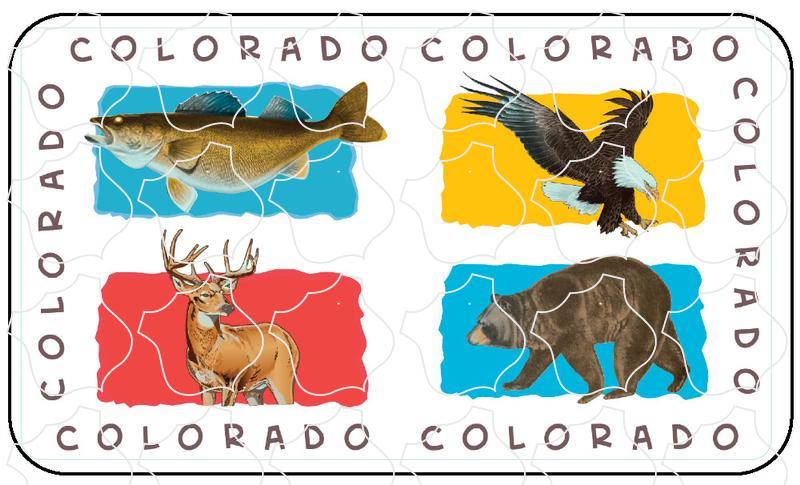 Colorado 4 Animals Silhouette