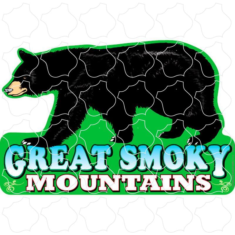 Great Smoky Mountains Walking Bear Green Base
