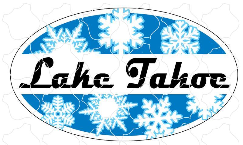 Lake Tahoe Snowflakes With Blue Background Di Great Smoky Mountain With Tree
