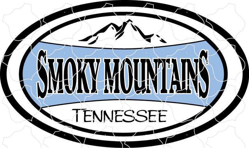 Great Smoky Mountains Blue Banner Mountain Oval
