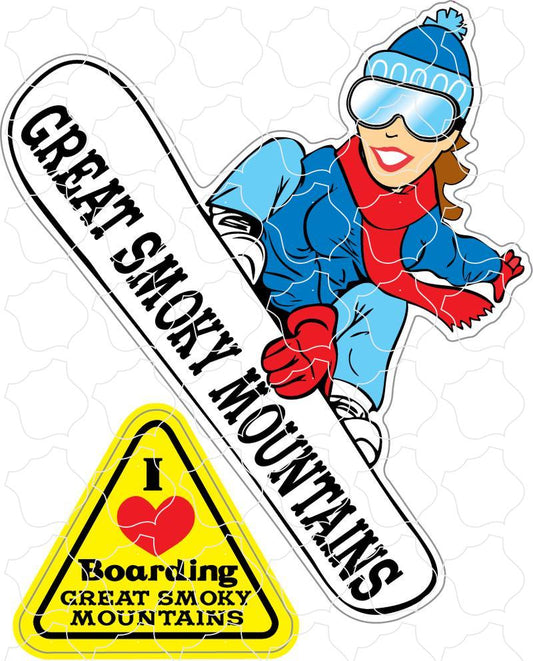 Great Smoky Mountains Female Snowboarder