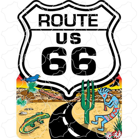 Route 66 White Desert Road Shield