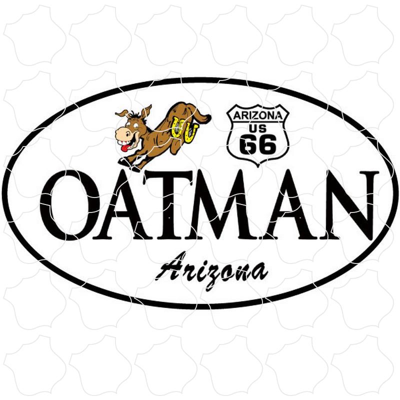 Oatman, AZ Donkey & Shield Euro Oval