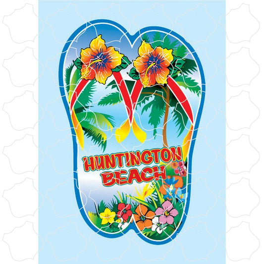 Huntington Beach, CA Flower Flip Flops