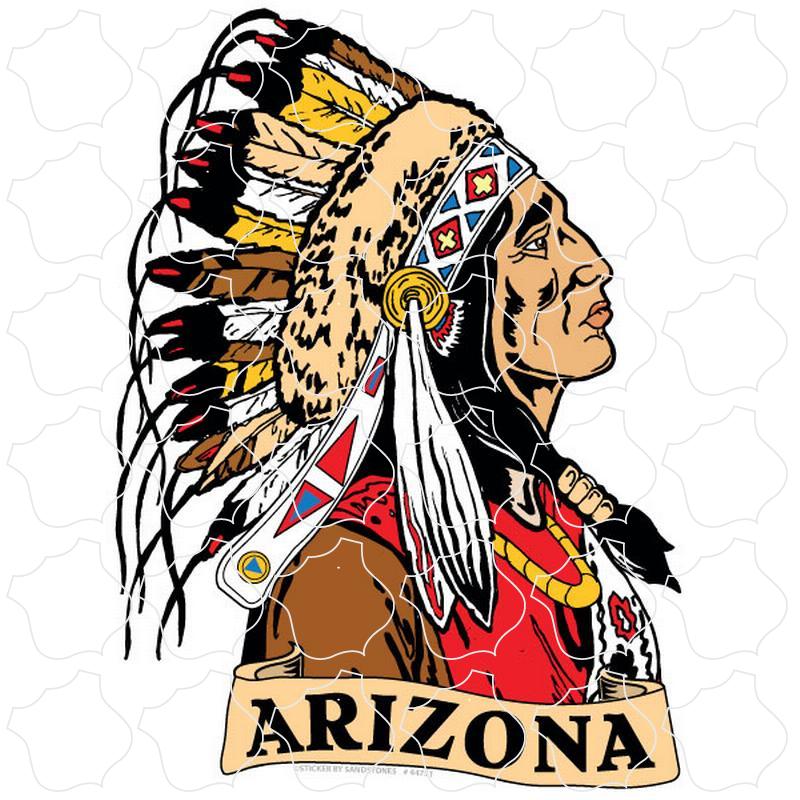 Arizona Native American Chief Side View