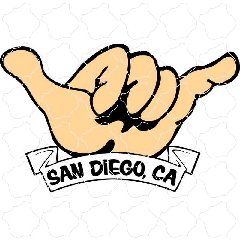 San Diego, CA Hang Loose Hand