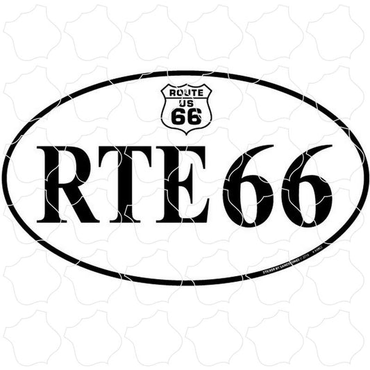 Route 66 Route 66 Shield Euro Oval