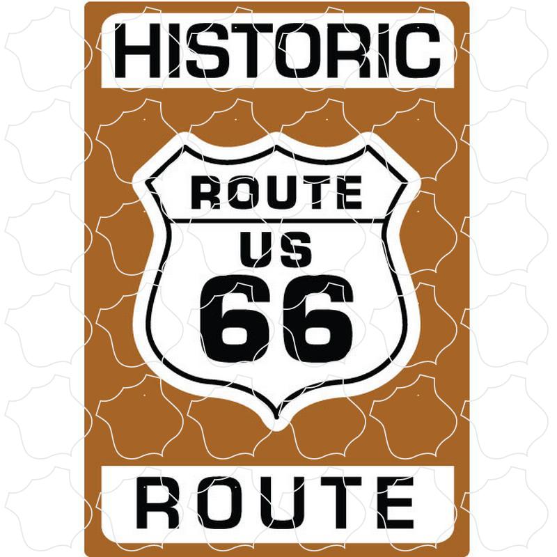 Route 66 Historic Brown Sign