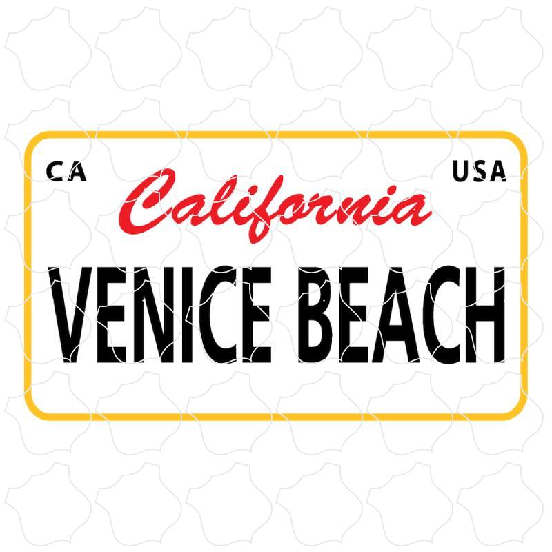 Venice Beach, CA California License Plate Basic