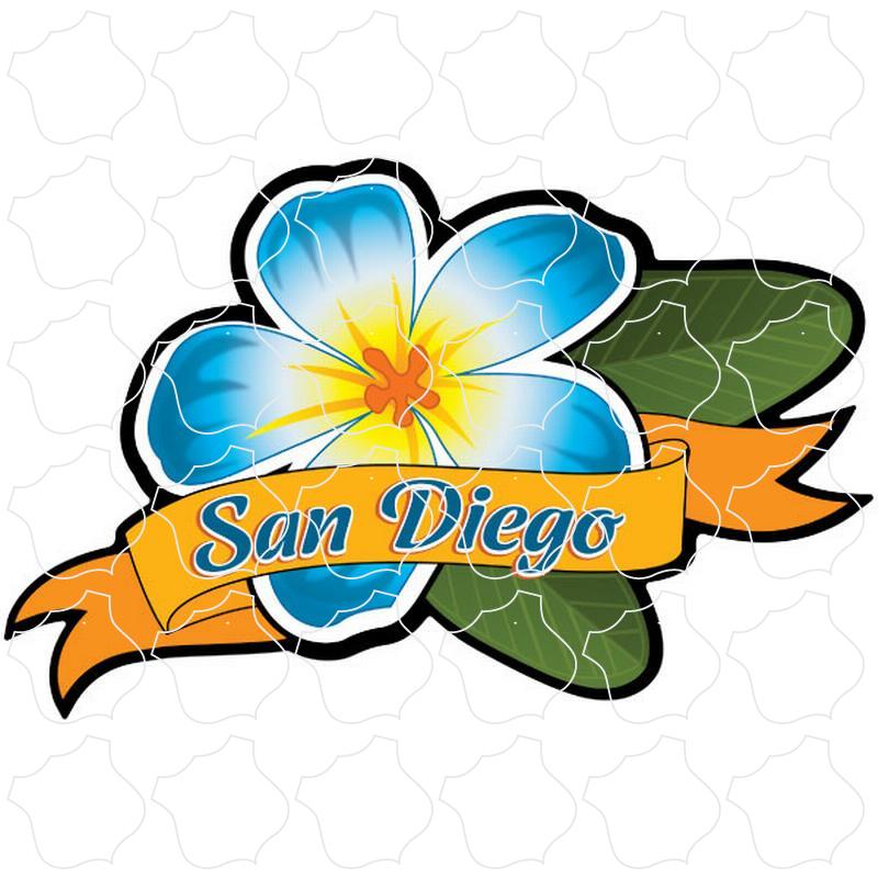 San Diego Blue Plumeria Flower