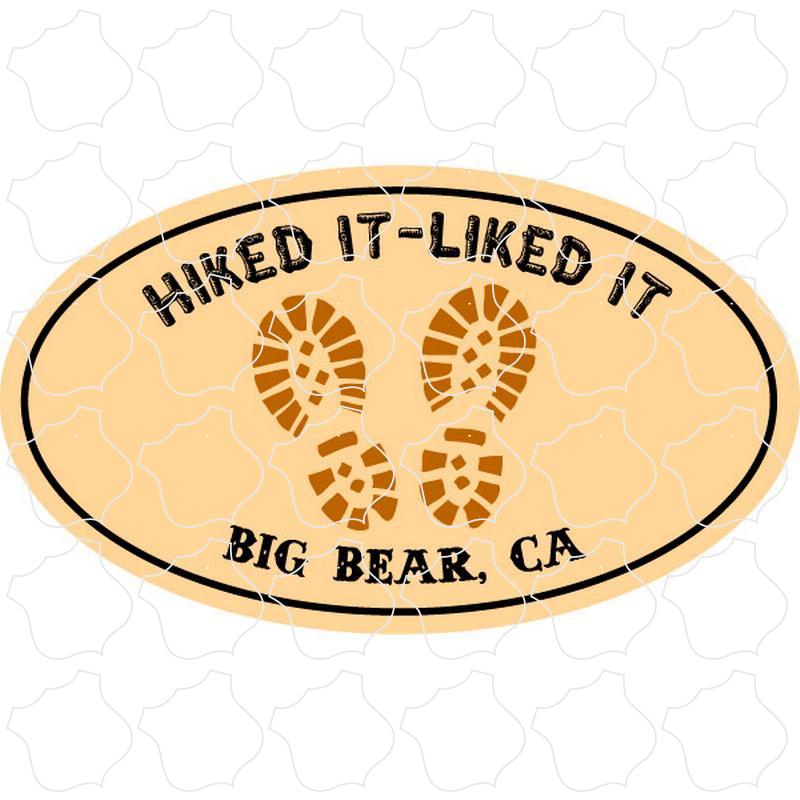 Big Bear, CA Tan Hiked It Liked It Oval