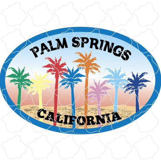 Palm Springs, California 8 Color Palms Sand