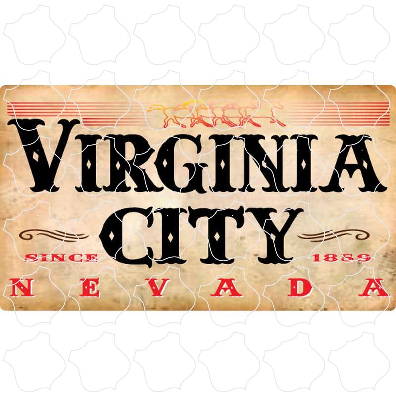 Vintage Running Horses Sign Virginia City, NV Vintage Running Horses Sign
