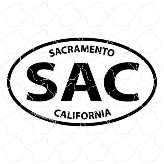 BW Euro Sacramento, CA SAC Black & White Euro Oval